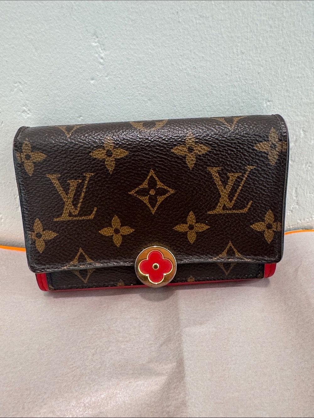 LOUIS VUITTON Monogram Portefeuille Flore Compact Wallet